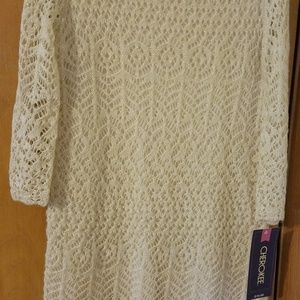NWT, CHEROKEE White Long Sleeve Dress